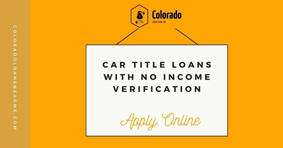 Car Title Loans With No Income Verification